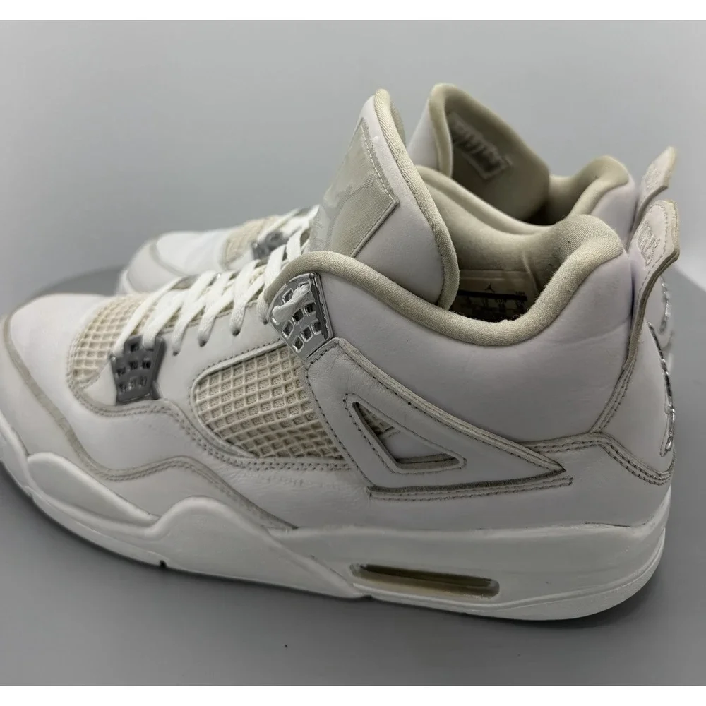 Nike Air Jordan 4 Retro Pure Money White 2017 Sneakers 308497-100 Mens Size 12